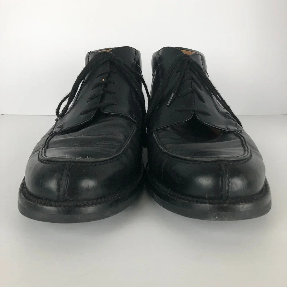 MEZLAN Barletta Leather Lace Up Apron Chukka Boots Sz 13W Black